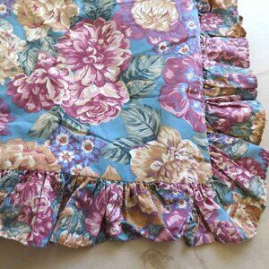 Vintage Wamsutta Standard Sham Floral Print Ruffle Pair of 2 Percale Made In USA